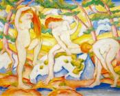 弗朗茨 马克 : Franz Marc Bathing Girls